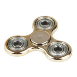 Gold Plating Tri-Spinner Fidget Toy Hand Spinner For Autism and ADHD Rotation 2 Mins Stress Relief Toys Gift